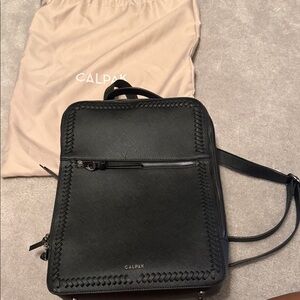 Calpak Black Backpack with Woven Detail